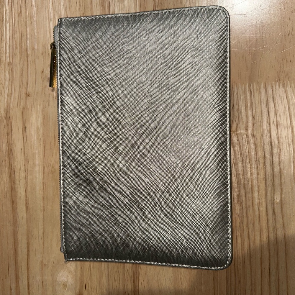 Elegant Silver Wristlet with Gold Accents - Picture 6 of 8